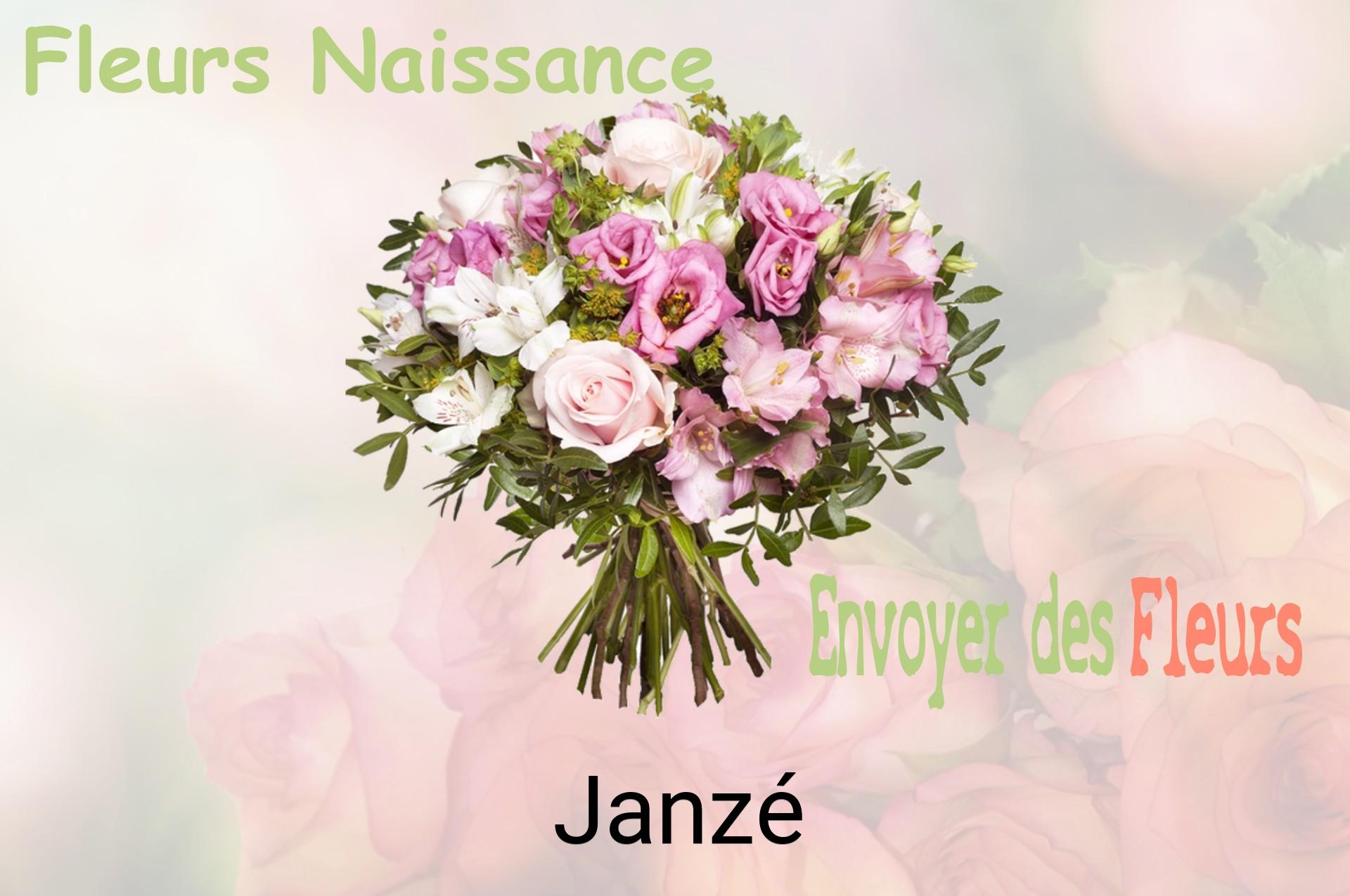 Bouquet de fleurs de naissance livré à Janzé